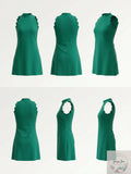 BCX Womens Juniors Sleeveless Halter Scuba Dress
