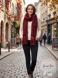 Steve Madden Lurex Knit Tassel Scarf, One Size