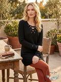 Style & Co Petite Lace-up Tunic
