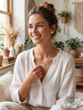 Alfani Cross Collar Necklace and Crystal Stud Earrings Set