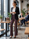 I.n.c. Women's Plus Size Striped Ponte-Knit Pants
