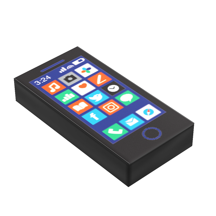 Mobile Phone Tile (1x2 Tile) for Minifigs