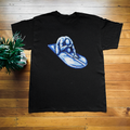 80S Slvr Surfer Nes 'Death Screen' Black T-Shirt