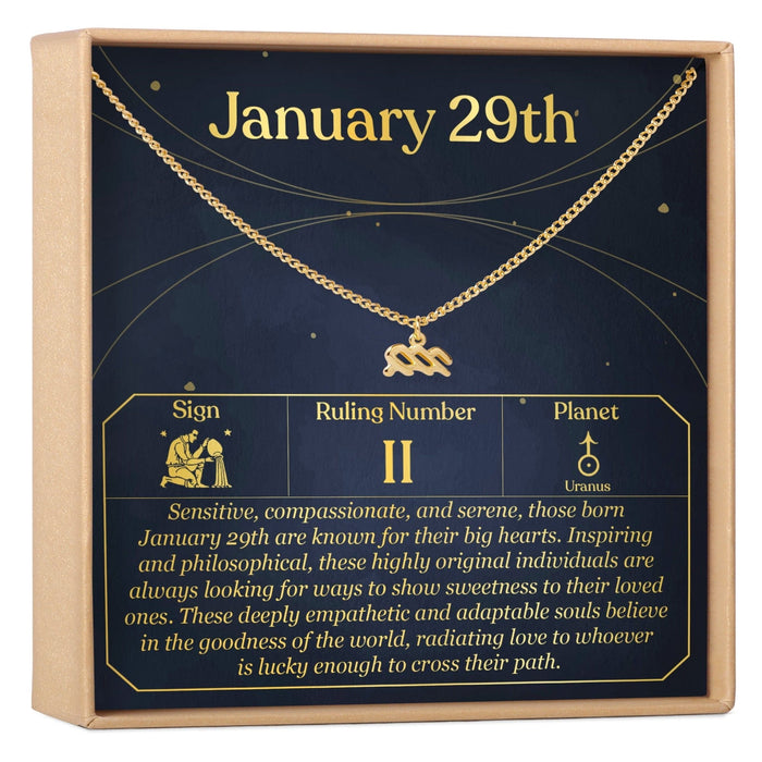 January 29th Aquarius Necklace