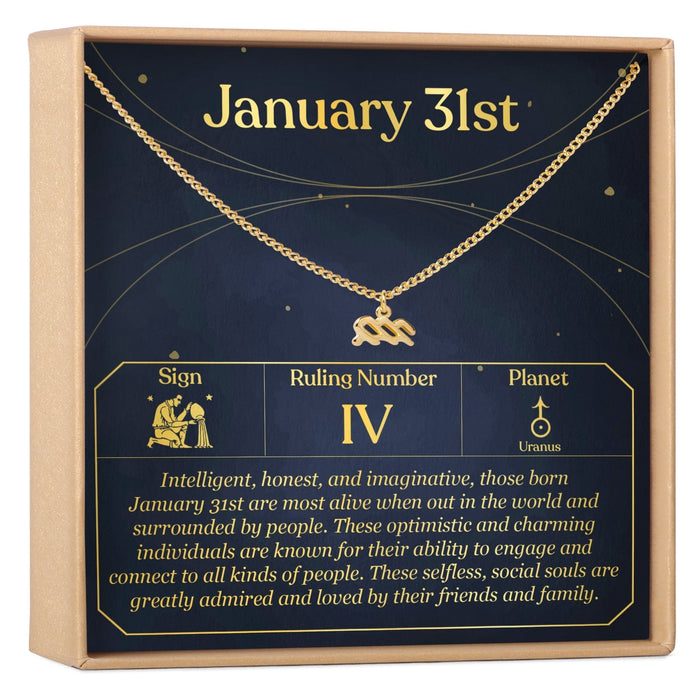 January 31st Aquarius Necklace