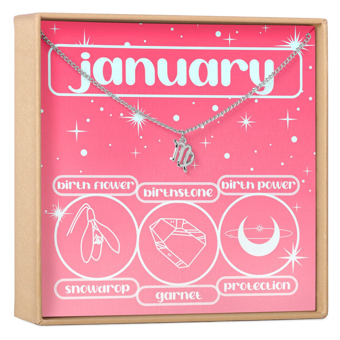 January Birthday Necklace, Multiple Styles Necklace