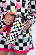 Jess Lea-Checkered Conversation Hearts Sleek Tumbler