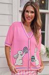 Jess Lea Hoppy Easter Short Sleeve Cardigan