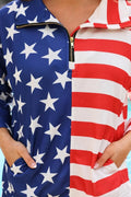Jess Lea Stars and Stripes Quarter Zip Pullover
