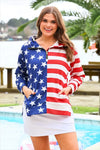 Jess Lea Stars and Stripes Quarter Zip Pullover