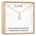 June Birthstone / Alexandrite Crystal Charm Neclace