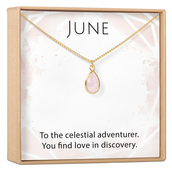 June Birthstone / Alexandrite Crystal Charm Neclace