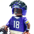 #18 WR Vikings Football Player Minifig