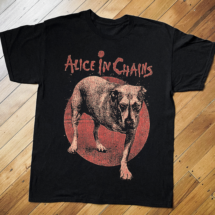 95 Alice In Chains Three Legged Dog Black T-Shirt