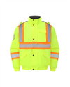 Kiwi High Visibility Hooded & Sherpa Lined ANSI/ISEA 107-2020, Type R, Class 3 Contrast Trimmed Water Resistant Neon Safety Jacket [71100]