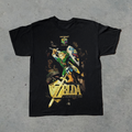 98 The Legend Of Zelda Ocarina Of Time Promo Black T-Shirt