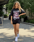 G West Let's Go Girls Oversized Womens T-Shirt