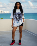 G West Lionism Robotic Oversized Women's T-Shirt