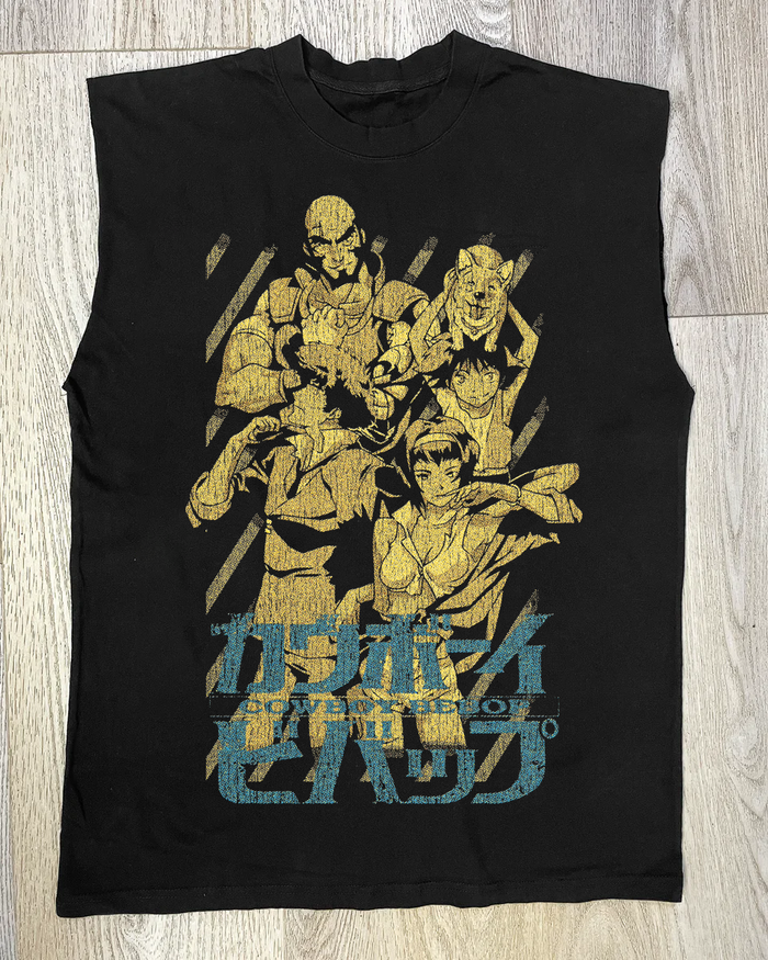 01 Cowboy Bebop Black Cut-Off T-Shirt