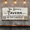 Tavern Where Yesterday's Stories and Today's Laughs Meet Sign