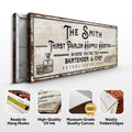 Family Thirst Parlor Happily Hosting Sign
