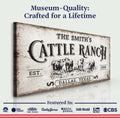 Branded Cattle Ranch Sign