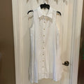 Calvin Klein Womens Shirt Cotton Eyelet Button Front Trapeze Dress, size 12
