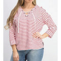 Style and Co Striped Lace-up Hoodie