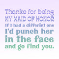 Maid of Honor Double Circle Necklace Spa Gift Box