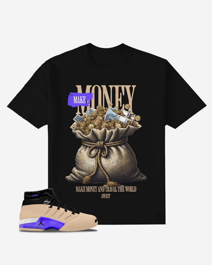 G West Make Money and Travel the World Oversized T-Shirt Success Mens