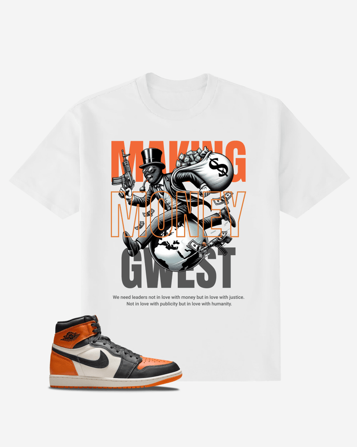 G West Making Money Not Justice Oversized T-Shirt Mens