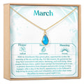 March Birthday Aquamarine Birthstone Necklace