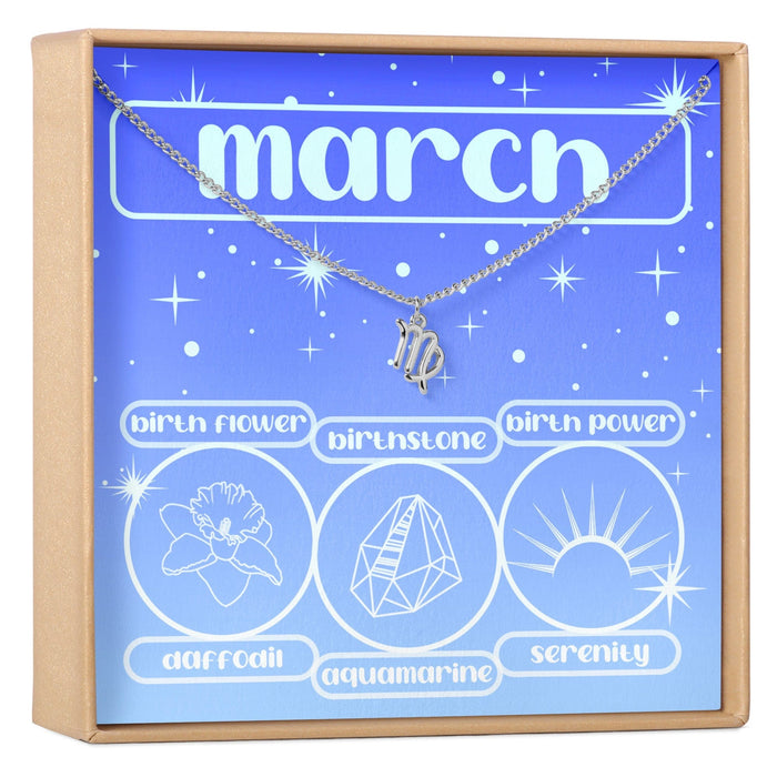 March Birthday Necklace, Multiple Styles Necklace