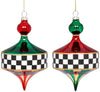 Mark Roberts Diamond Check Finial Ornament
