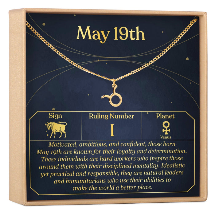 May 19th Taurus Necklace