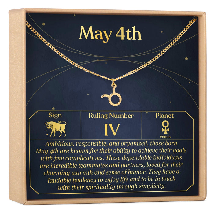 May 4th Taurus Necklace