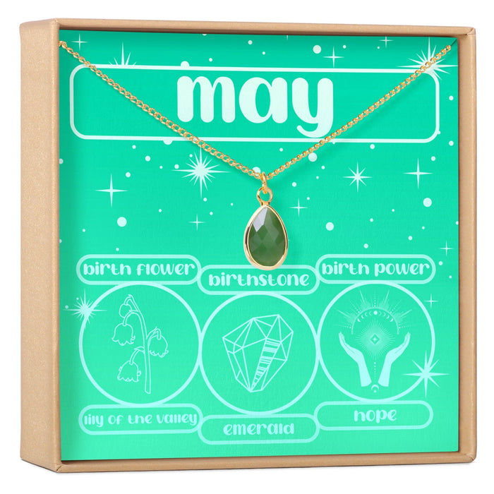 May Birthday Gemstone Necklace