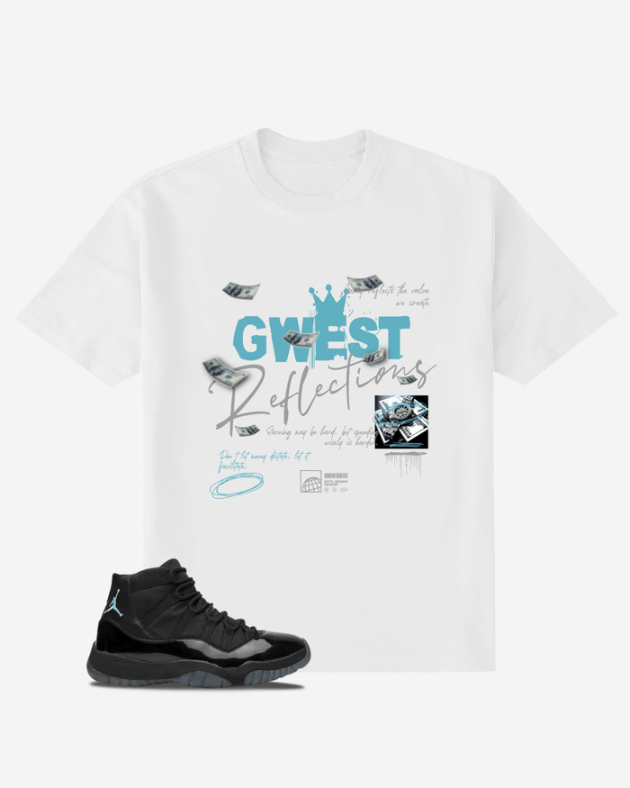 G West Money Reflections Oversized  T-Shirt Mens