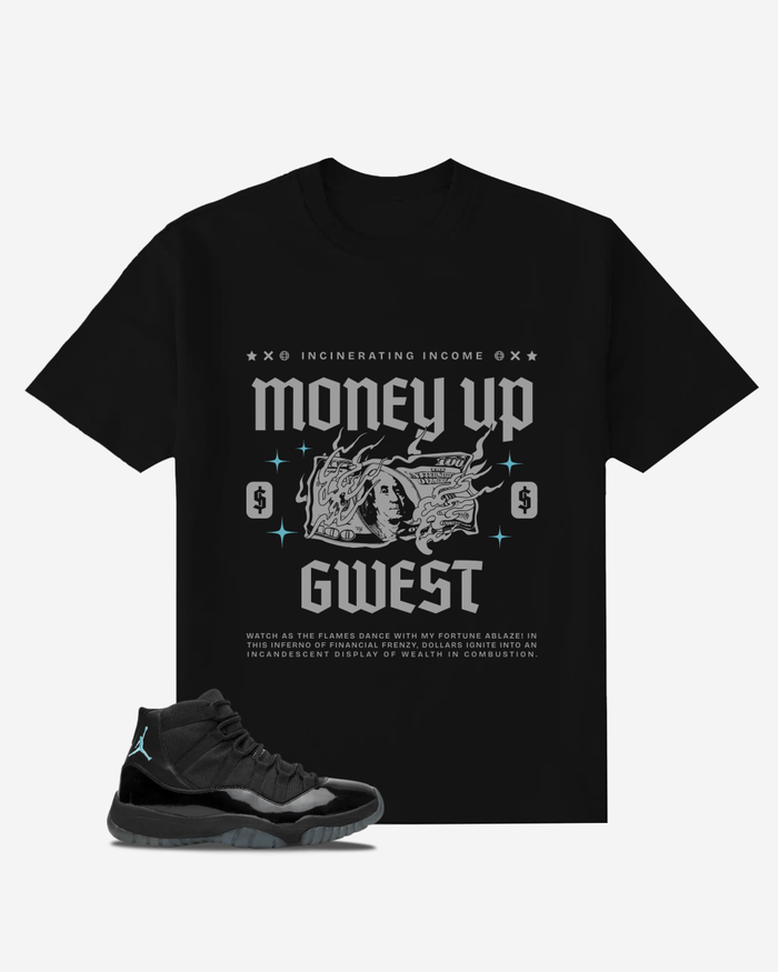 G West Money Up in Flames Oversized  T-Shirt Mens
