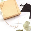 Mother and Son Double Circles Necklace