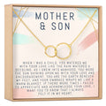 Mother and Son Double Circles Necklace