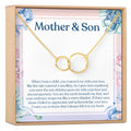 Mother and Son Double Circles Necklace