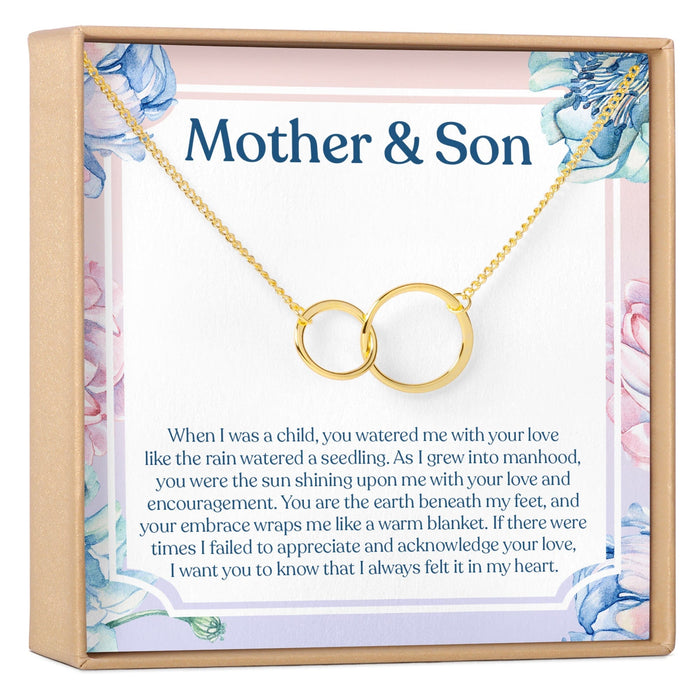 Mother and Son Double Circles Necklace