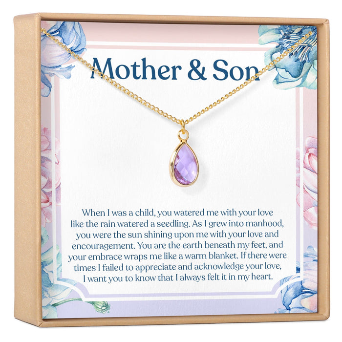 Mother and Son Gemstone Necklace