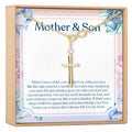 Mother and Son Infinity Cross  Necklace