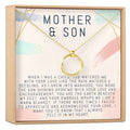 Mother and Son Linked Circles Necklace