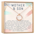 Mother and Son Linked Circles Necklace