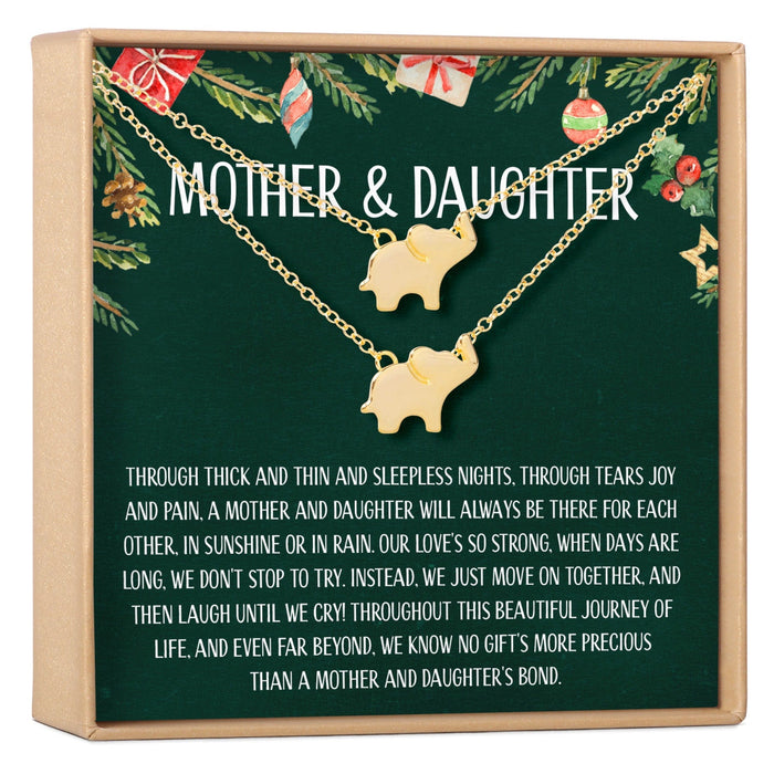 Mother & Daughter Christmas Necklace, Multiple Styles