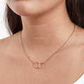 Mother & Daughter Double Circles Necklace