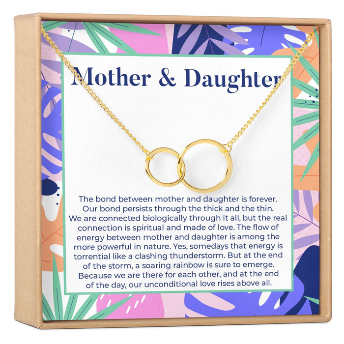 Mother & Daughter Double Circles Necklace